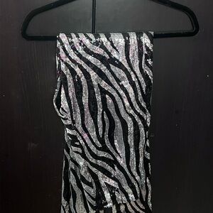 Zebra Sequin Pants XS